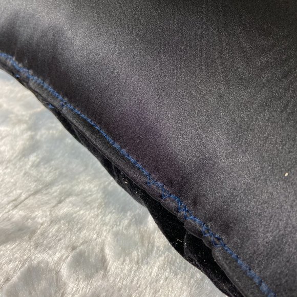 Vintage Black Velvet Baumberg Germany Souvenir Scene Pillow Front Hand Painted - Picture 9 of 9